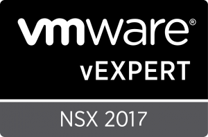 vExpert NSX 2017 Badge