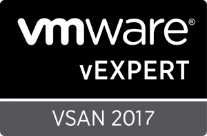 vExpert VSAN 2017 Badge