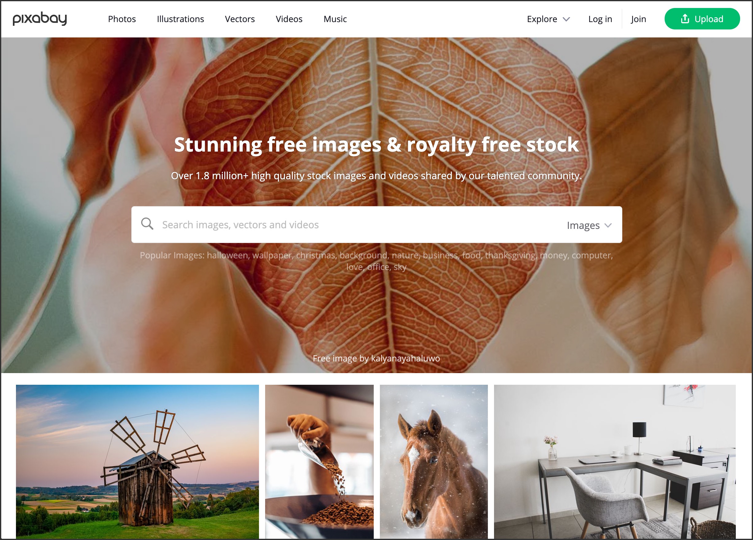 Almost 2 millions of stock images on Pixabay