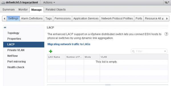 Enhanced LACP Support LAG configuration