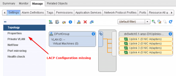 Where is the LACP configuration hidden?