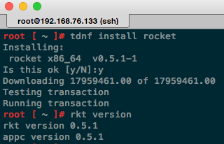 Photon: how to install rocket / rkt
