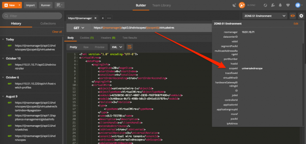 Postman Environments: variables matching with the API request