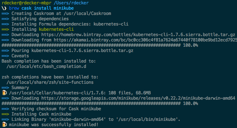 minikube docker for mac