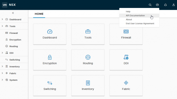 NSX-T API Embedded Documentation Link